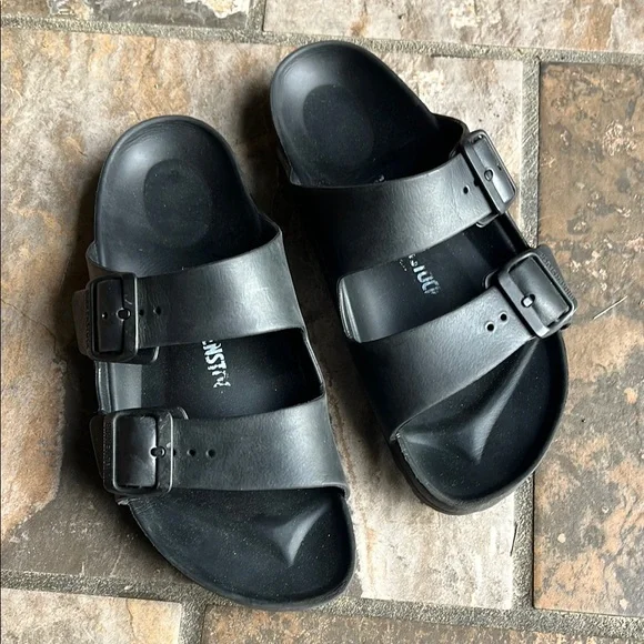 Men's Black Birkenstock Sandals - Picture 1 of 8